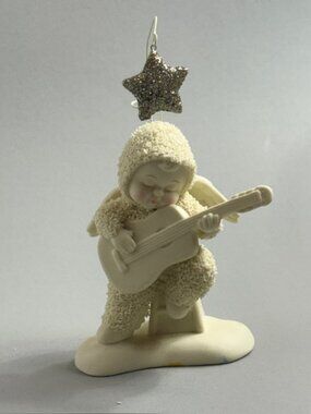 Vintage Snowbabies Department 56 Christmas Figurine Starlight Serenade Guitar